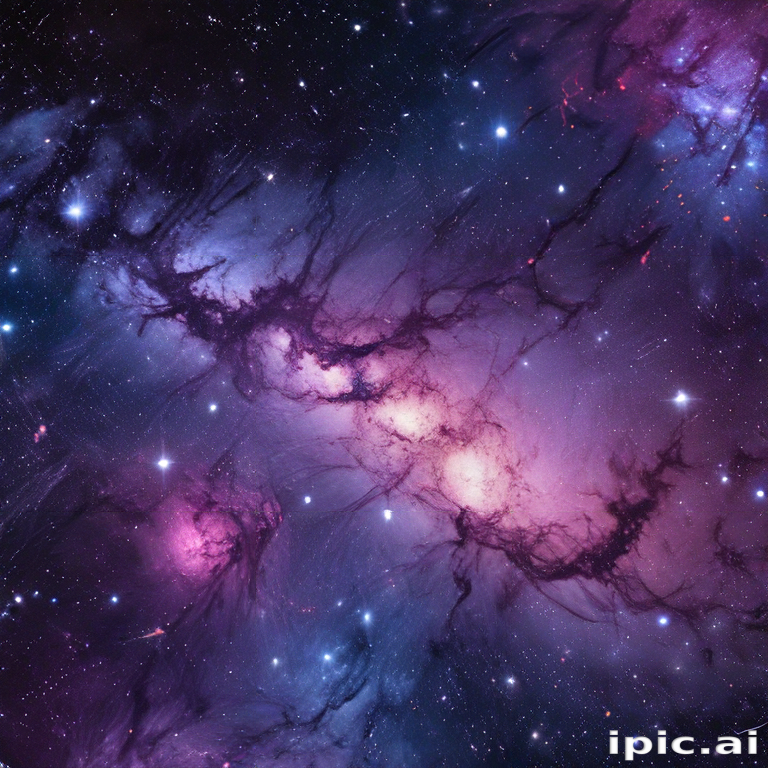 Stunning Cosmic Scene Showcasing Vibrant Nebulae and Distant Stars in Space