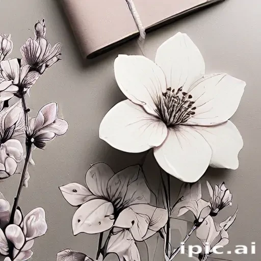 flower aesthetic drawings
