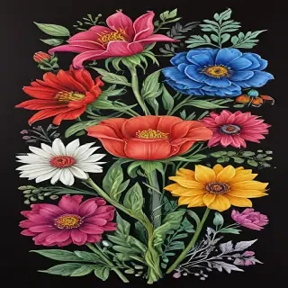 flower color drawings