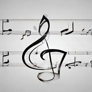 transparent music notes