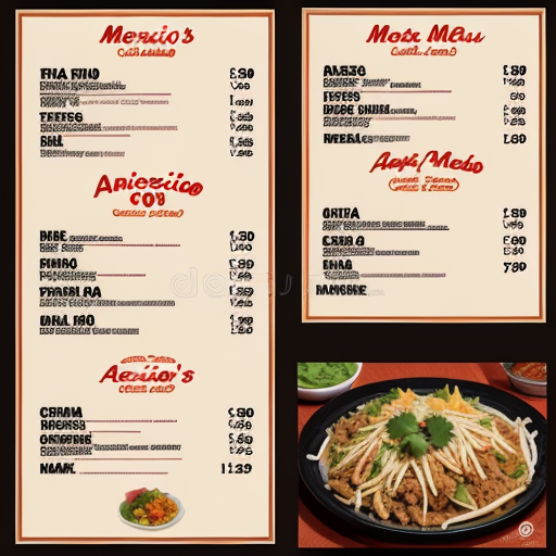alfredo's a mexican food menu