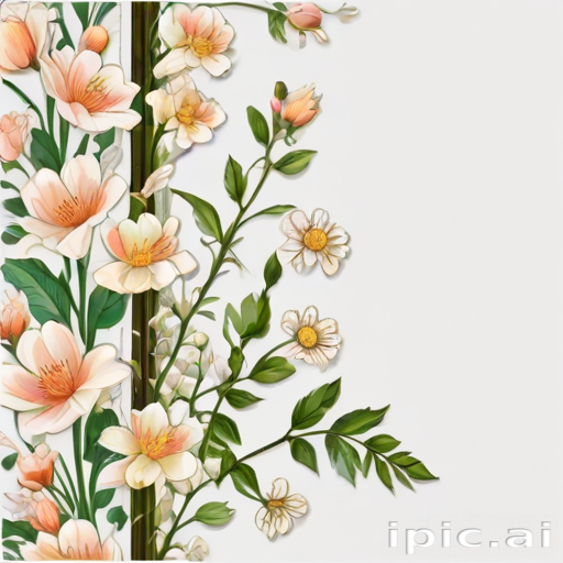 transparent floral border