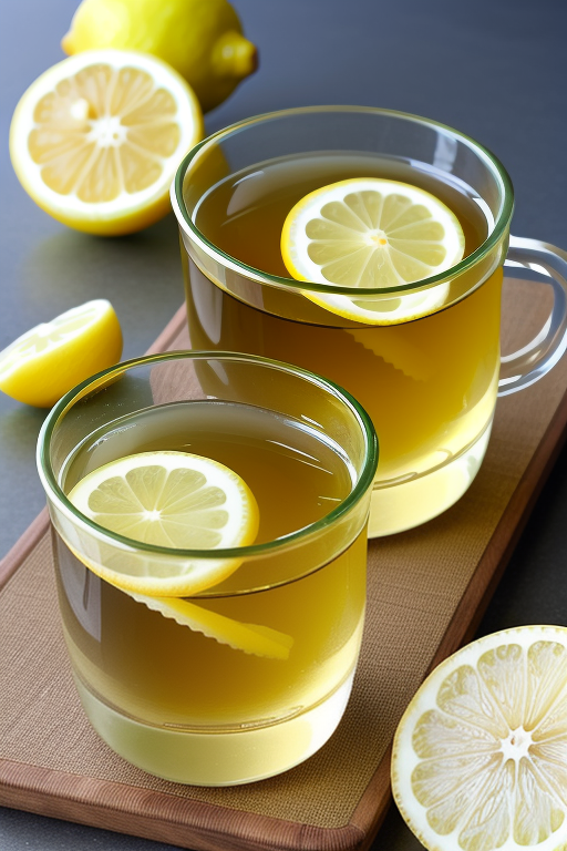 green tea and lemon and honey