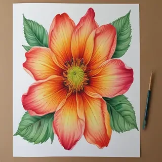 flower color drawings