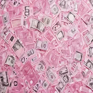 pink money background