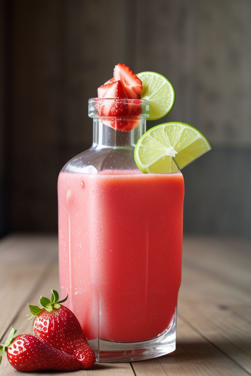 strawberry margarita in a bottle