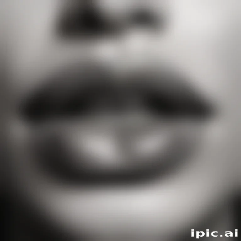 lips black and white clipart