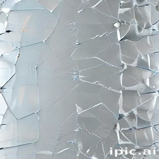 cracked glass transparent