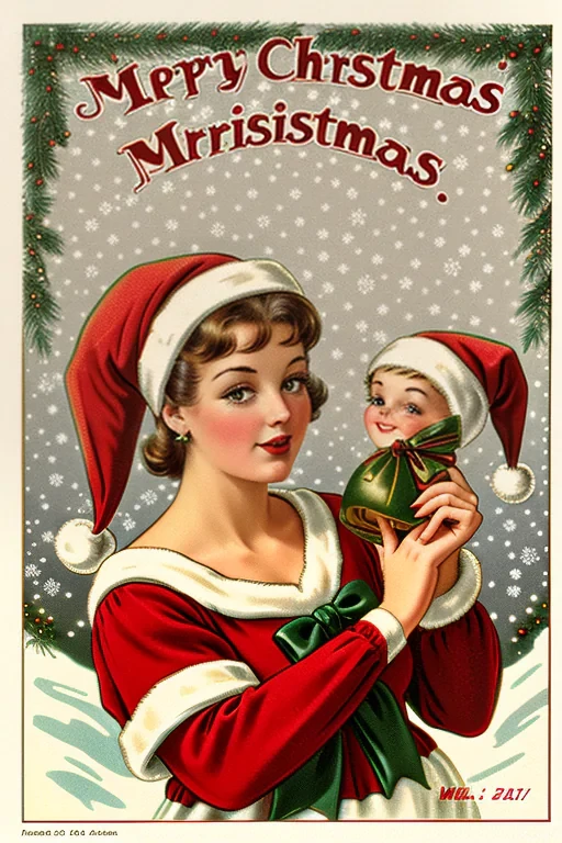 vintage merry christmas image