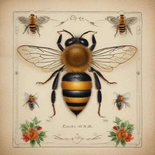 free vintage bee printables