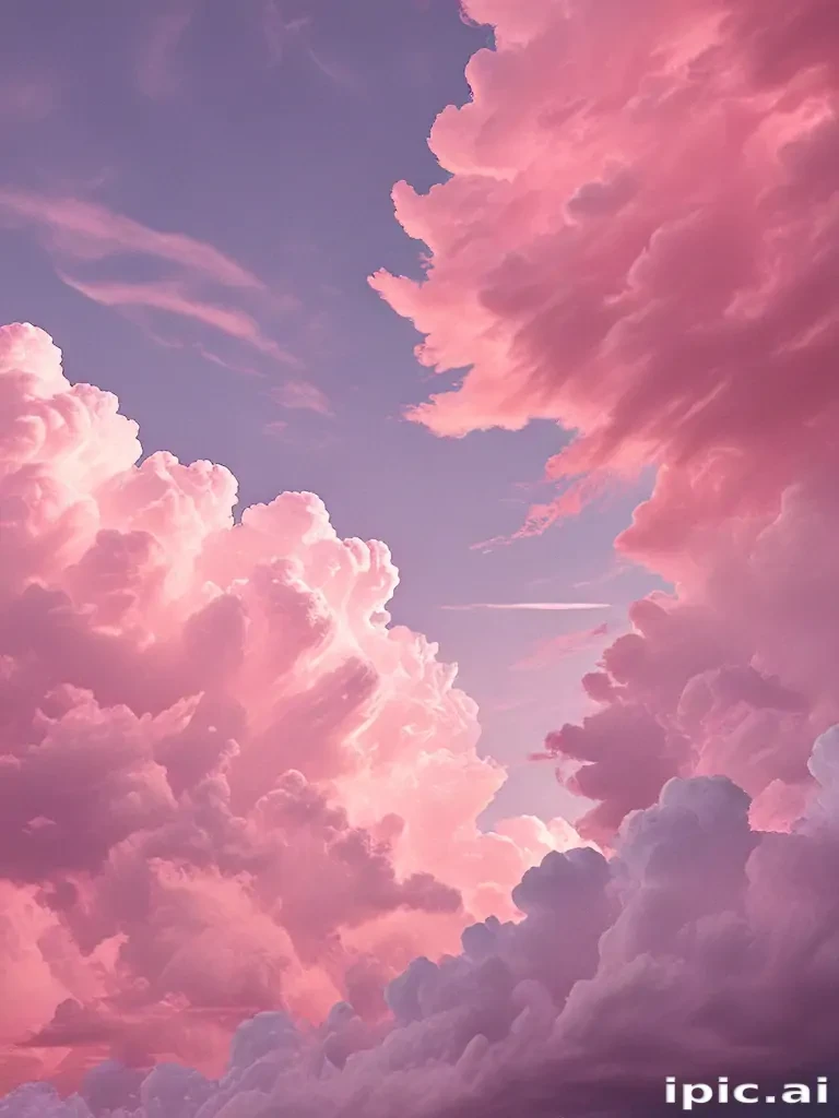 aesthetic pink clouds