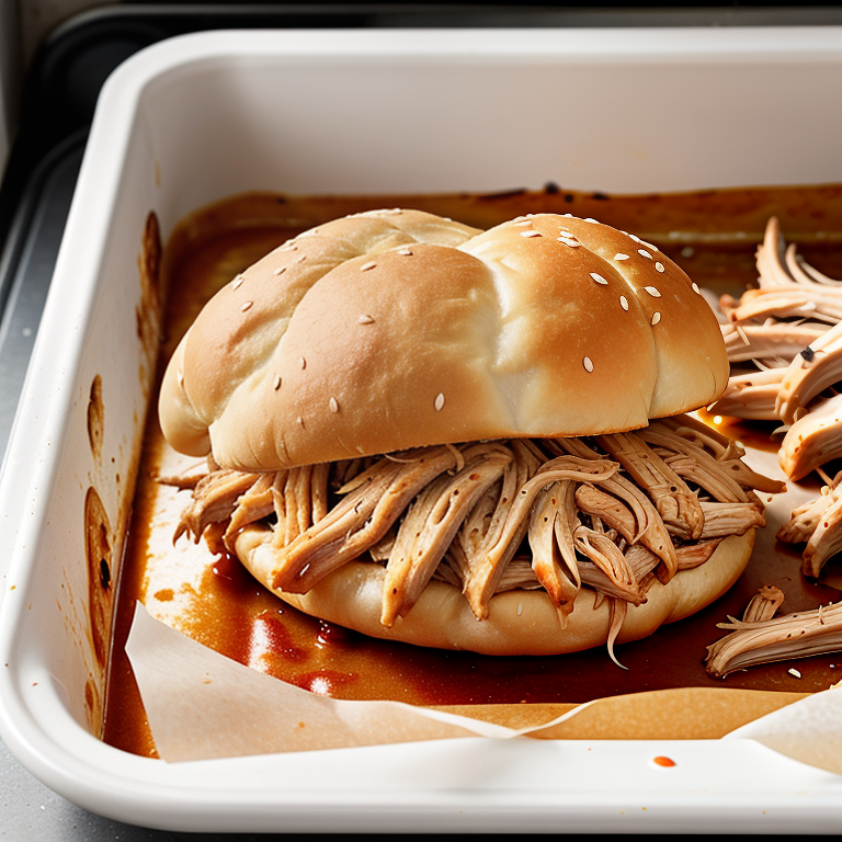 pulled chicken in the oven