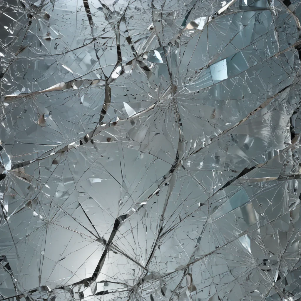 cracked glass transparent