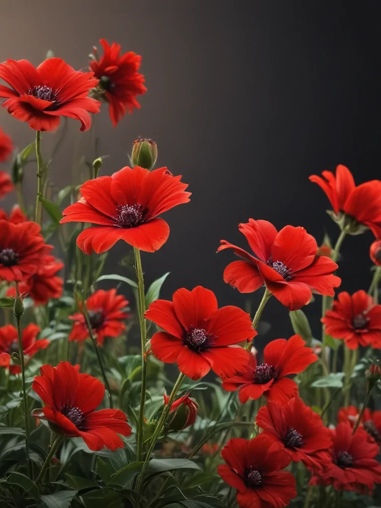 red flower bg