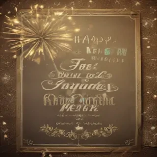 happy new year vintage