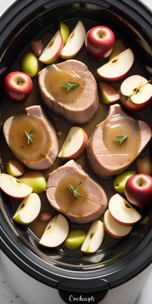 pork chops and apples in crockpot