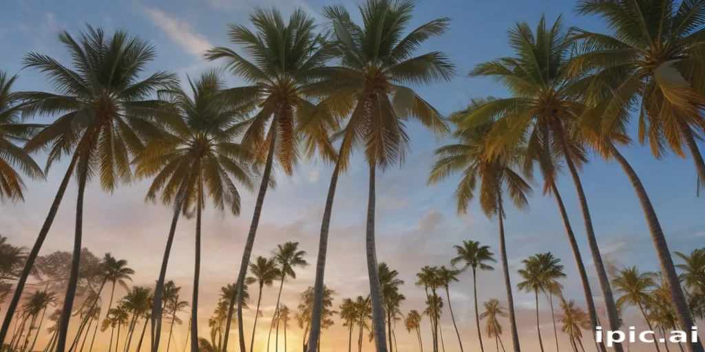 palm trees transparent