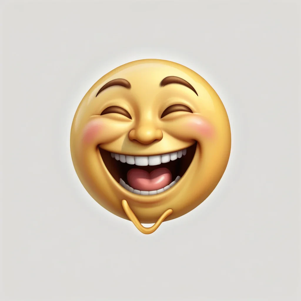 transparent laughing emoji