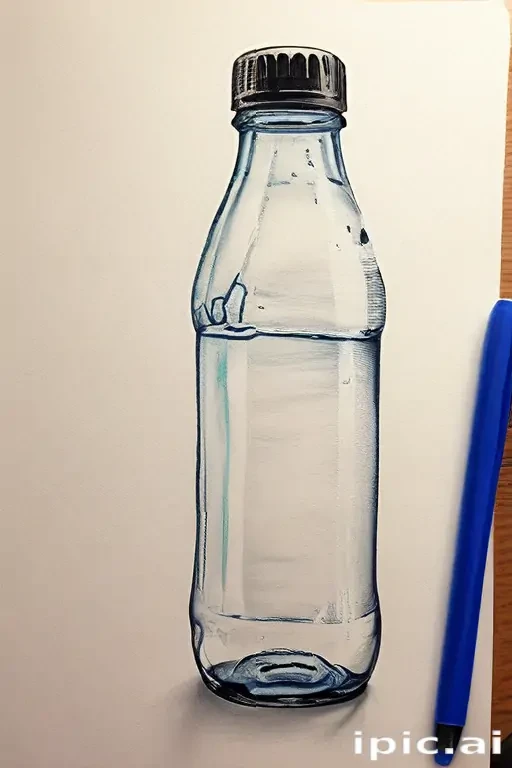 water bottle drawing