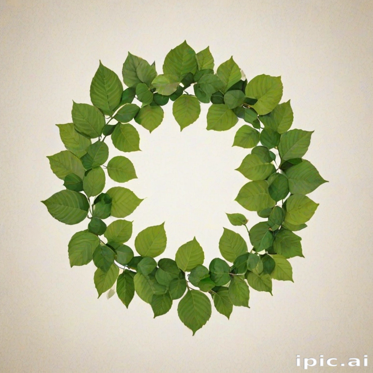 circle with leaves