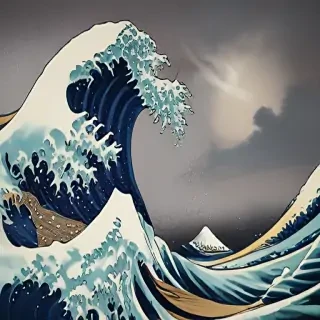 great wave wallpaper