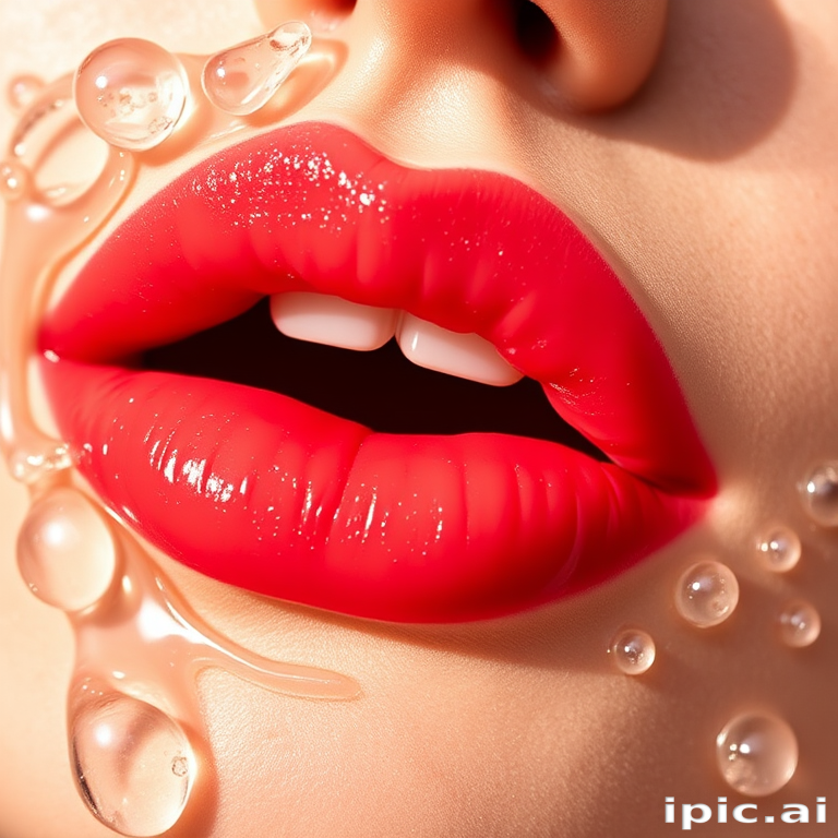 Refreshing "Watermelon Splash" lip oil combining nourishing ingredients with a juicy tint of color, leaving lips looking plump, healthy, and naturally enhanced