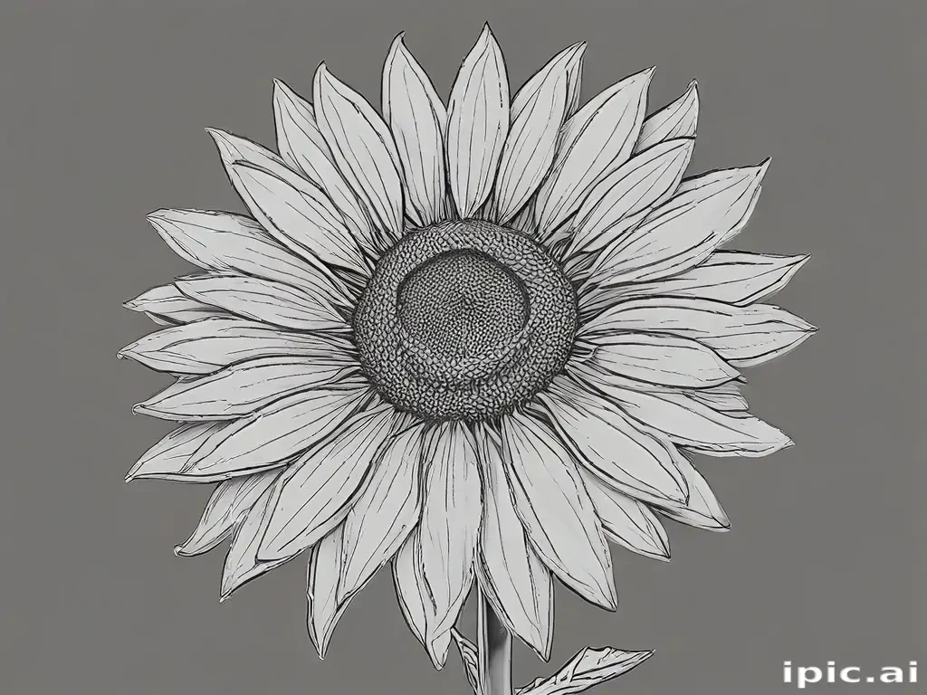 sunflower outline