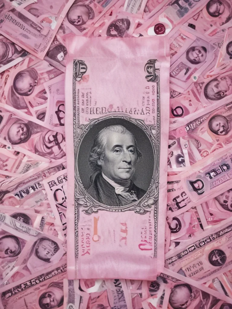 pink money background