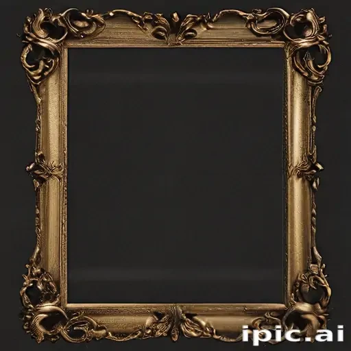 rectangle gold frame png