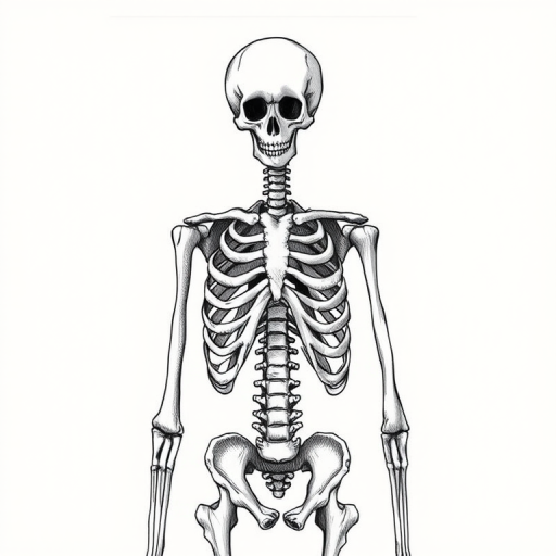 creative skeleton drawing art