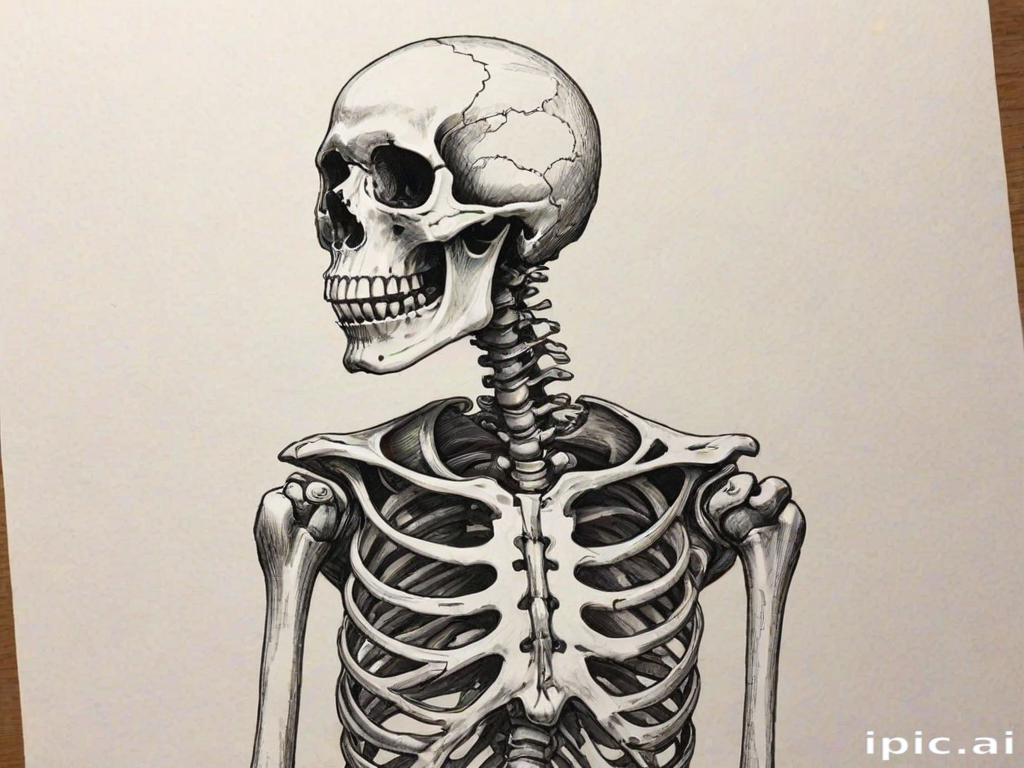 creative skeleton drawings