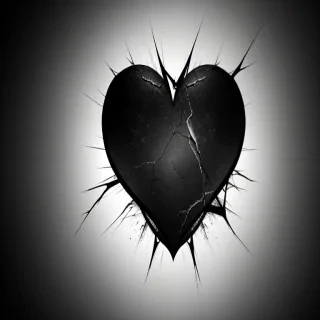 black broken heart wallpaper