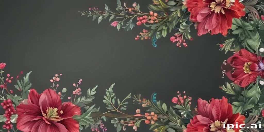 transparent floral border