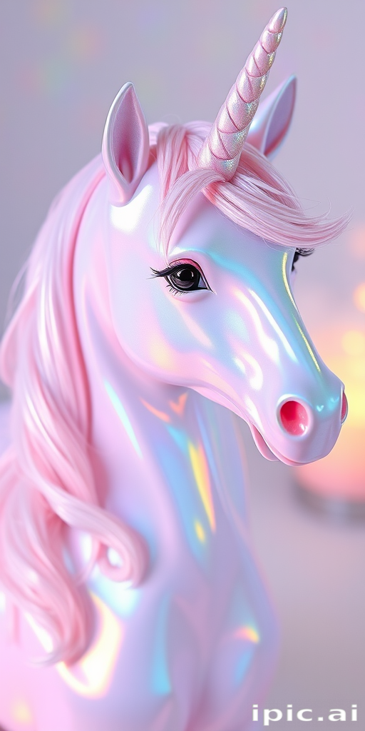 Iridescent Unicorn Dreams showcases a pearlescent white base with shifting pastel hues, creating a magical and whimsical look for fantasy-themed photoshoots and events.