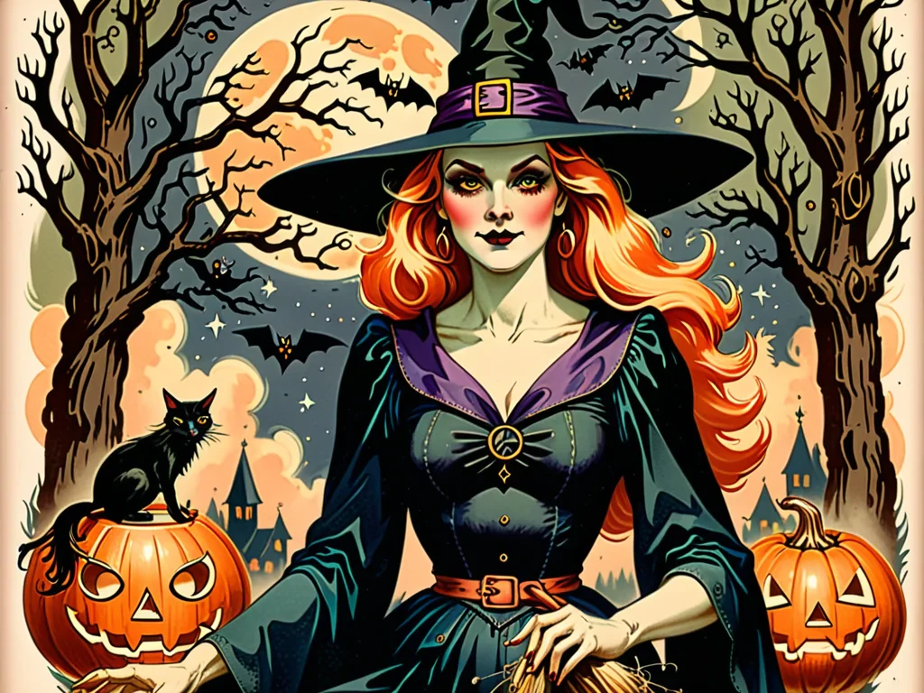 vintage witch art