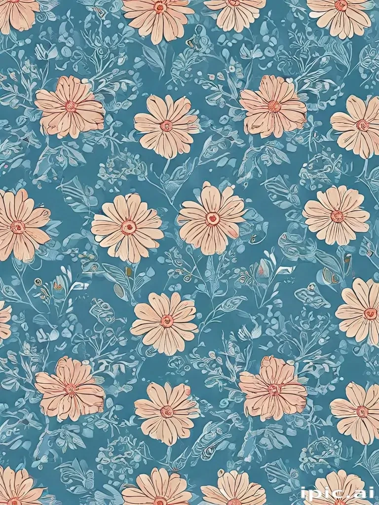 flower background blue