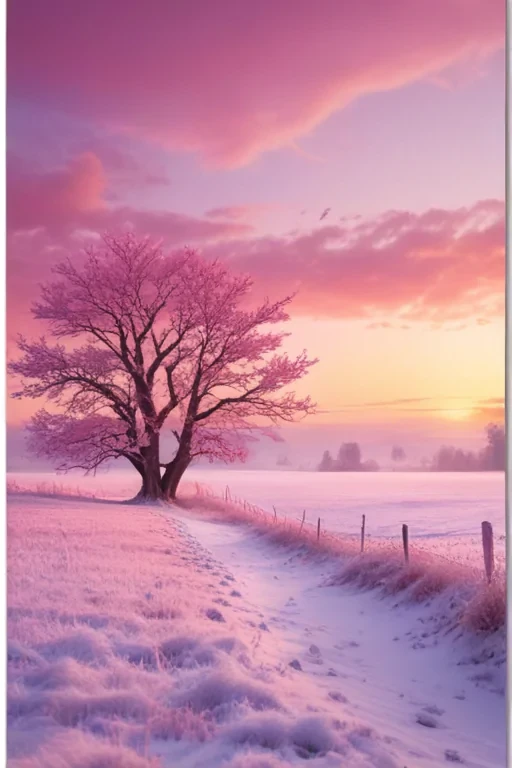 pink winter background