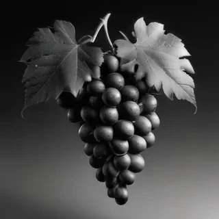 grapes clipart black and white