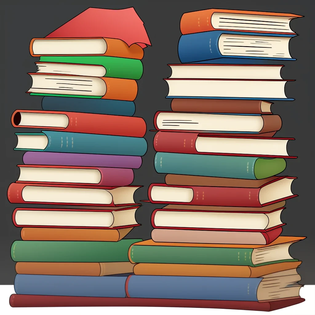 stack of books clip art