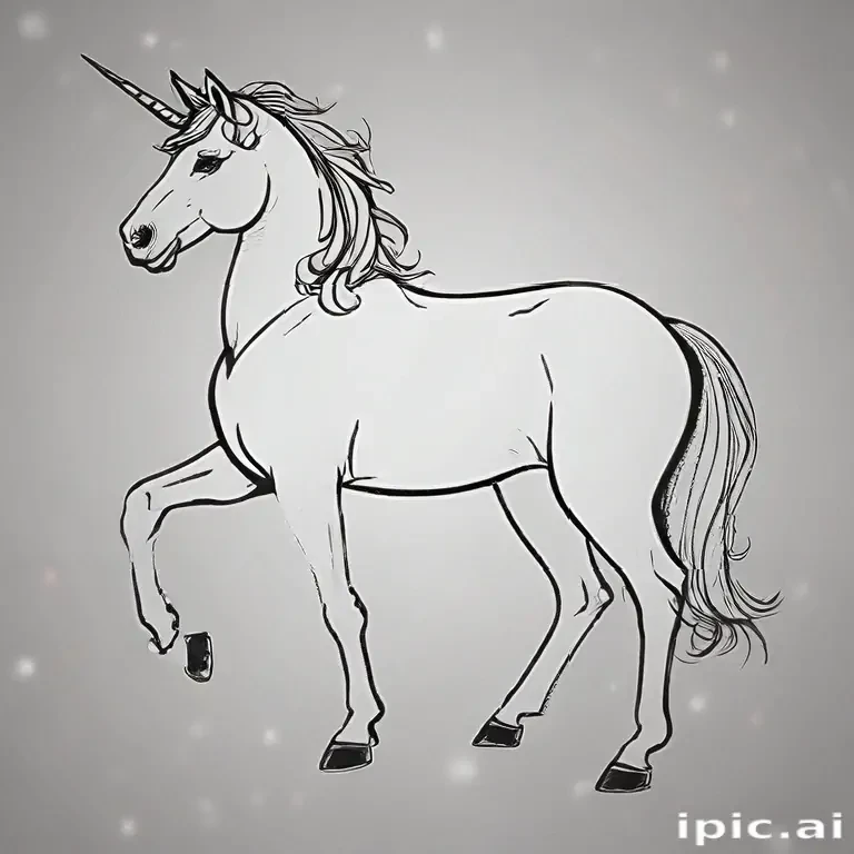 unicorn outline
