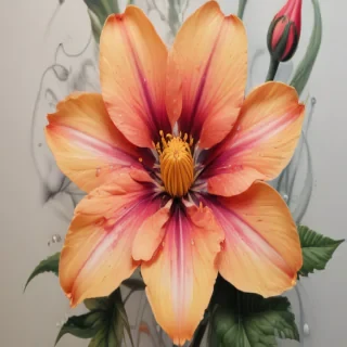 flower drawing images with colour