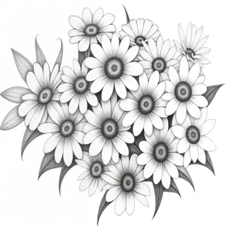 flower drawings pencil