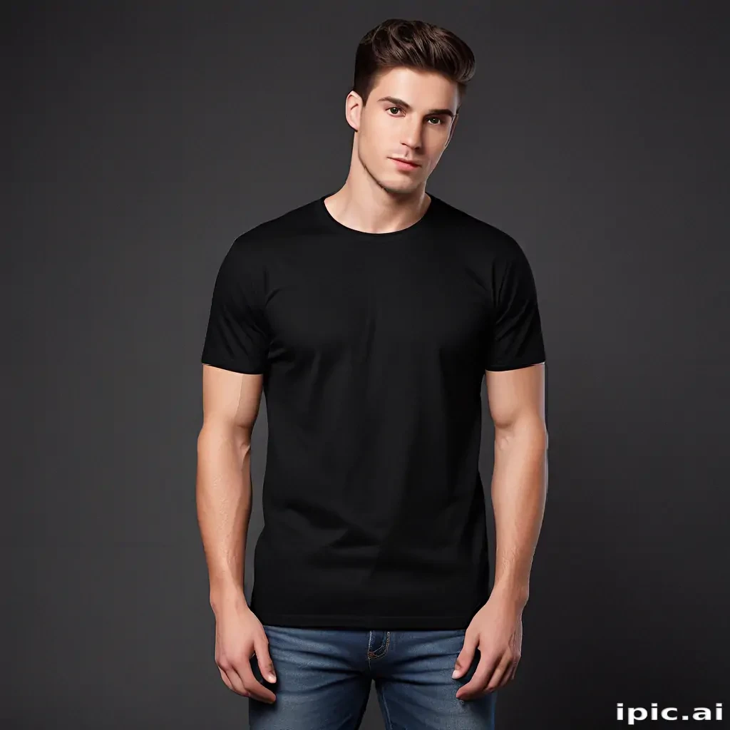 high resolution black t shirt template