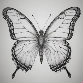 outline drawing of a butterfly