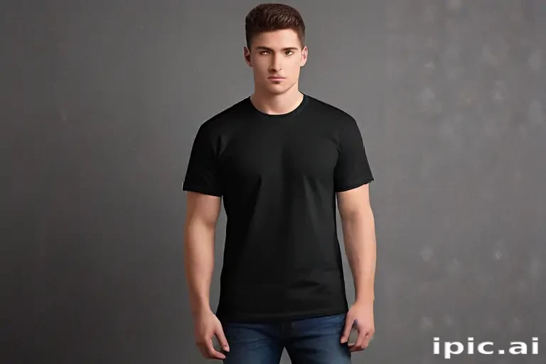 black tee shirt mockup
