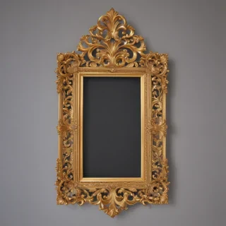 gold frame transparent
