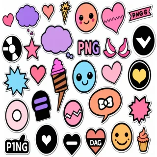 stickers png aesthetic