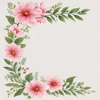 flower border transparent