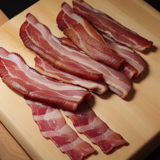 calories in thick cut bacon