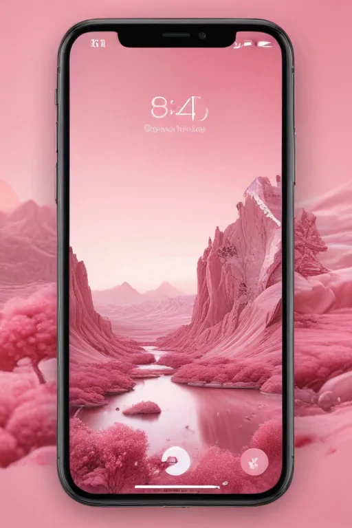 pink home screen